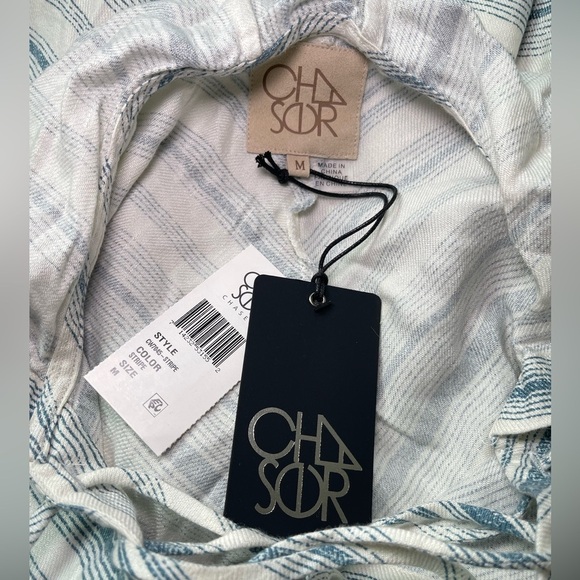 Chaser Striped Linen Beach Poncho Medium - Picture 2 of 5